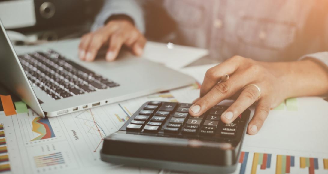 Detailed budget planning session with structured data review